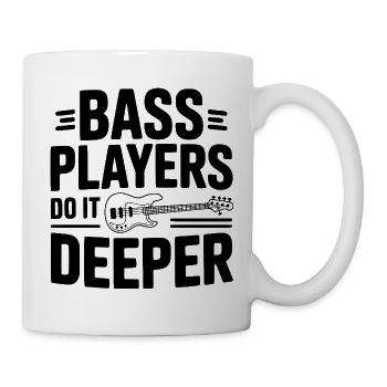 Bassisten machen es tiefer - Tasse - Weiß - Rechts