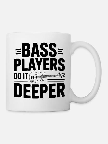 Bassisten machen es tiefer - Tasse - Weiß