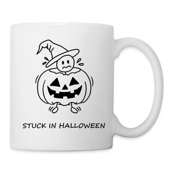 Stuck In Halloween - Tasse - Weiß - Rechts