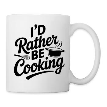 Ich würde lieber kochen - Tasse - Weiß - Rechts