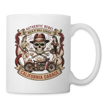 California Rebel Skull Garage - Tasse - Weiß - Rechts