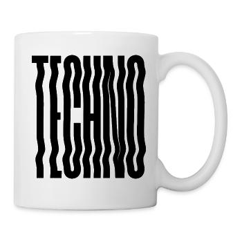 Techno Wave verzerrte Typografie - Tasse - Weiß - Rechts