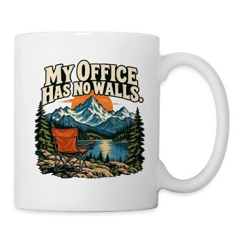 My Office Has No Walls – Outdoor-Motiv - Tasse - Weiß - Rechts