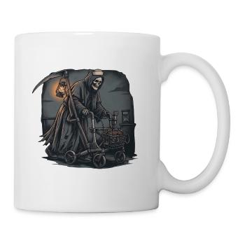 Sensenmann mit Laterne - Tasse - Weiß - Rechts