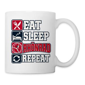 Eat Sleep Rhönrad Repeat - Tasse - Weiß - Rechts