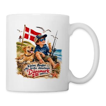 Kleine Angler Große Abenteuer Dänemark - Tasse - Weiß - Rechts