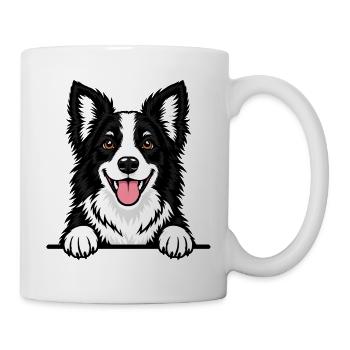 Border Collie - Tasse - Weiß - Rechts