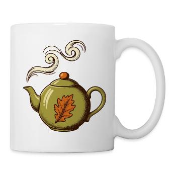 Teekanne mit Herbstduft - Tasse - Weiß - Rechts