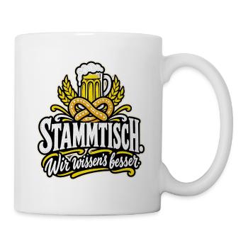 Stammtisch Wir wissens besser - Tasse - Weiß - Rechts