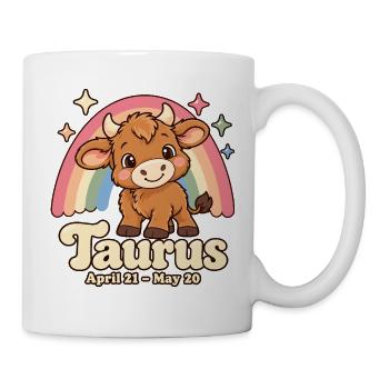Stier – niedliches Sternzeichen für Kinder - Tasse - Weiß - Rechts