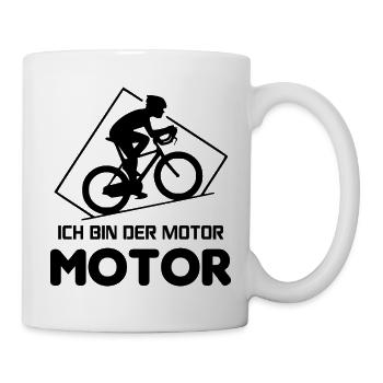 Ich bin der Motor Fahrradfahrer Sprüche Raddfahrer - Tasse - Weiß - Rechts