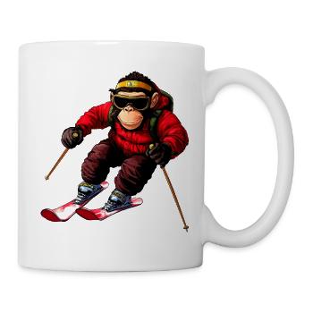 Ski Chimp - Tasse - Weiß - Rechts
