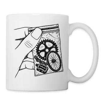 Addiction Cycling Bike – Fixie MTB-Teilebeutel - Tasse - Weiß - Rechts