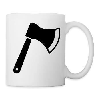 Axt Beil Holzfäller Geschenk  - Tasse - Weiß - Rechts
