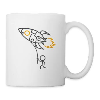 Pocket Rocket (für helle Hintergründe) - Tasse - Weiß - Rechts