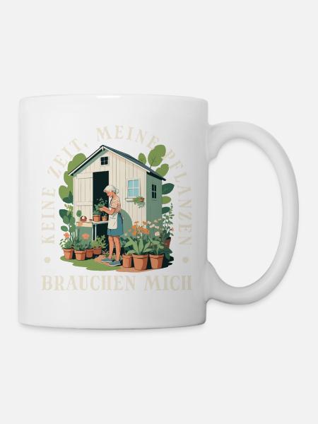 Gärtner Pflanzen Kleingärtner Schrebergarten - Tasse - Weiß