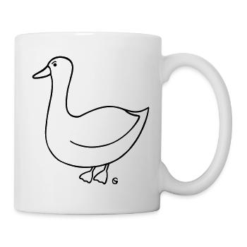 Gans verärgert 2 - Tasse - Weiß - Rechts