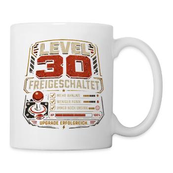 30 Geburtstag Level 30 Gaming Geschenk Humor - Tasse - Weiß - Rechts