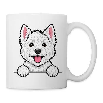 Westie West Highland White Terrier - Tasse - Weiß - Rechts
