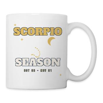 Skorpion-Jahreszeit-Sternbild - Tasse - Weiß - Rechts