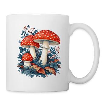 Fly Agaric Blue Laubshirt - Tasse - Weiß - Rechts