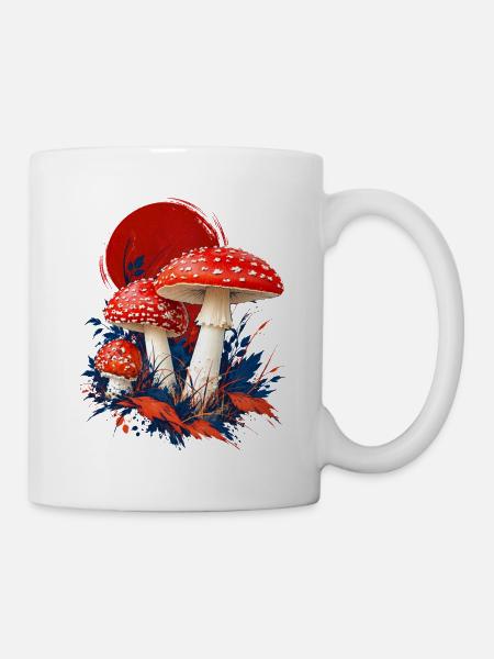 Fly Agaric Rotes Sonnenhemd - Tasse - Weiß