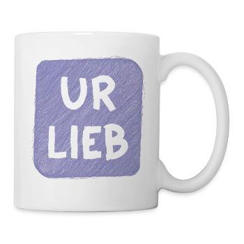 UR LIEB – Süßer Babyspruch zur Geburt Österreich - Tasse - Weiß - Rechts