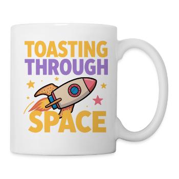 Toast-Rakete – Toasting Through Space - Tasse - Weiß - Rechts