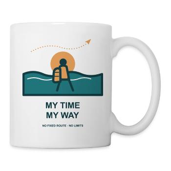 Meine Zeit Mein Weg - Tasse - Weiß - Rechts