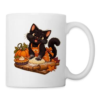 Kürbiskatzenbäcker - Tasse - Weiß - Rechts