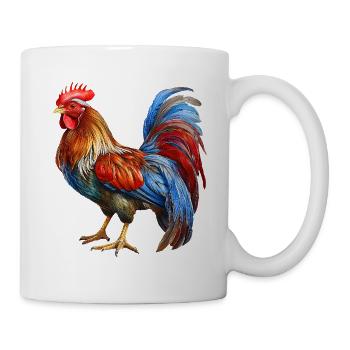 Hahn - Tasse - Weiß - Rechts