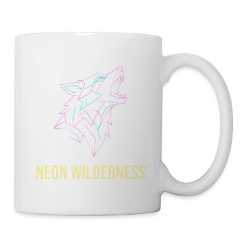 Wolf Neon Wilderness - Tasse - Weiß - Rechts