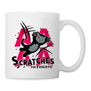 Kratzer gegen Rassismus - Tasse - Weiß - Rechts
