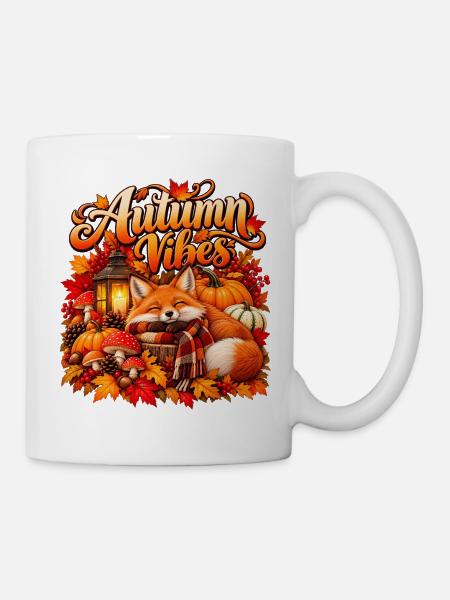 Herbststimmung Cozy Fox - Tasse - Weiß