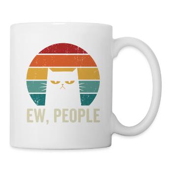 Ew People Retro Cat - Tasse - Weiß - Rechts