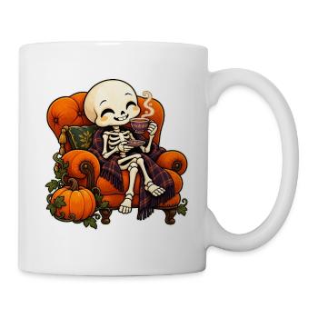 Friendly Skeleton Tea Time - Tasse - Weiß - Rechts