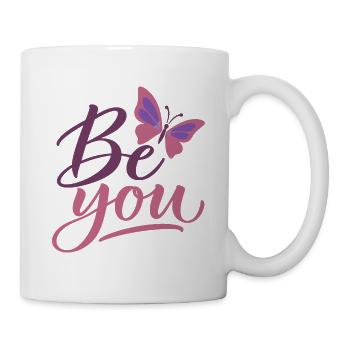 Sei du Schmetterling - Tasse - Weiß - Rechts