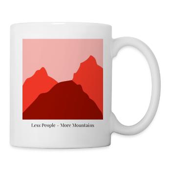 Rote Berglandschaft im Sonnenuntergang - Tasse - Weiß - Rechts