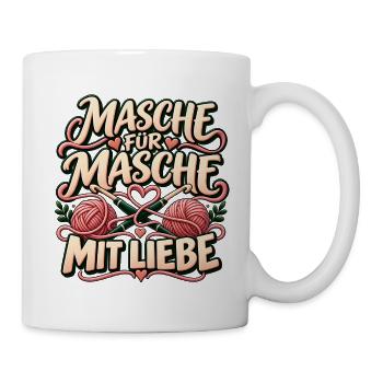 Häkeln mit Herz: Masche für Masche | Geschenkidee! - Tasse - Weiß - Rechts