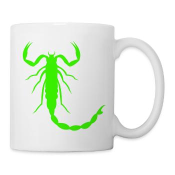 Leuchtender Skorpion Silhouette - Tasse - Weiß - Rechts