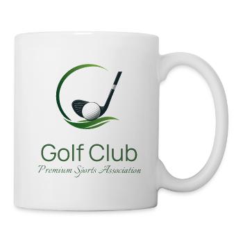 Golf Club Golfer Golfsport Emblem - Tasse - Weiß - Rechts