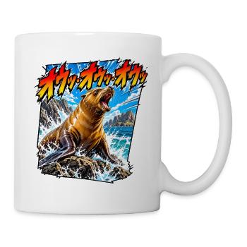 Seelöwe Ou Ou Ou - Tasse - Weiß - Rechts