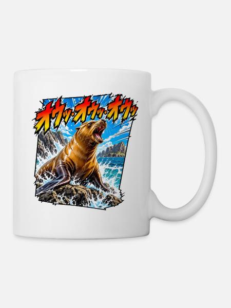 Seelöwe Ou Ou Ou - Tasse - Weiß