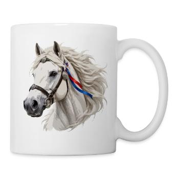 Camargue-Pferd - Tasse - Weiß - Rechts