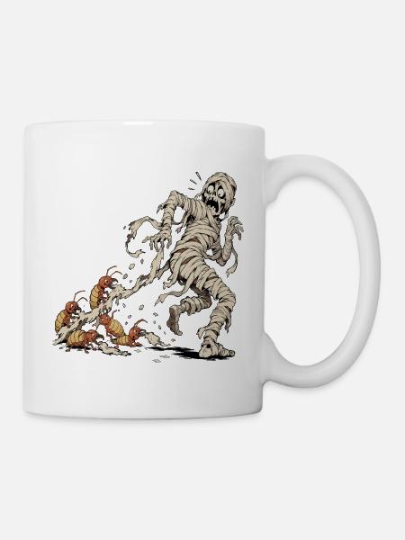 Mumie vs. Termiten - Tasse - Weiß