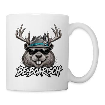 BeBoarisch Hipster Wildface - Tasse - Weiß - Rechts