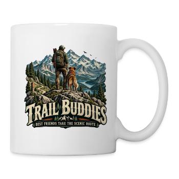 Trail Buddies – Wandern mit Hund - Tasse - Weiß - Rechts