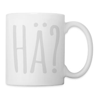 HÄ? - Pfälzer Dialekt - Rheinland Pfalz Spruch - Tasse - Weiß - Rechts