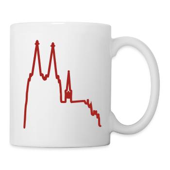 Kölner Dom - Tasse - Weiß - Rechts