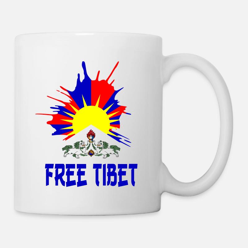 free tibet - Mug blanc - blanc